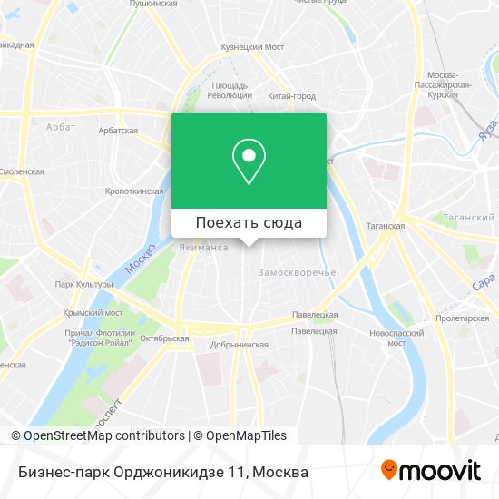 Карта Бизнес-парк Орджоникидзе 11