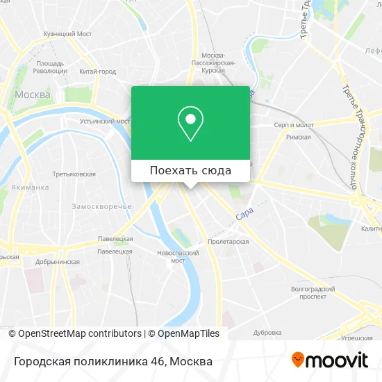 Карта Городская поликлиника 46