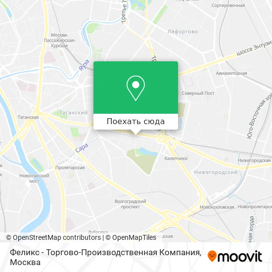 Карта Феликс - Торгово-Производственная Компания