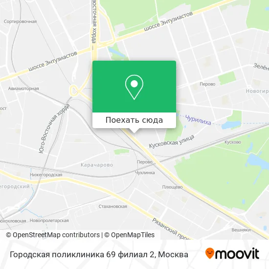 Карта Городская поликлиника 69 филиал 2