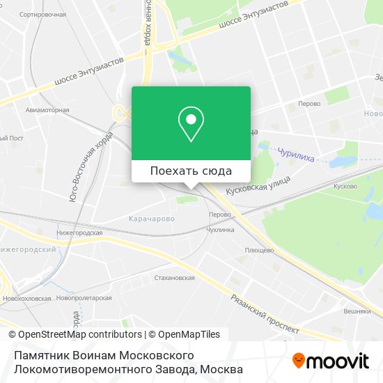 Карта Памятник Воинам Московского Локомотиворемонтного Завода