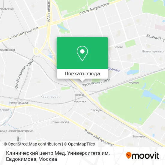 Карта Клинический центр Мед. Университета им. Евдокимова