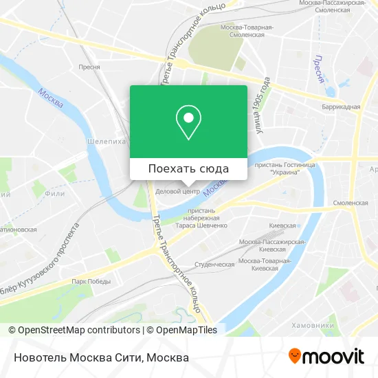 Карта Новотель Москва Сити