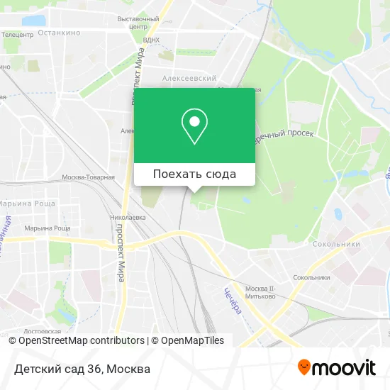 Карта Детский сад 36