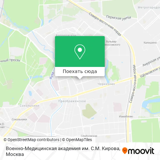 Карта Военно-Медицинская академия им. С.М. Кирова