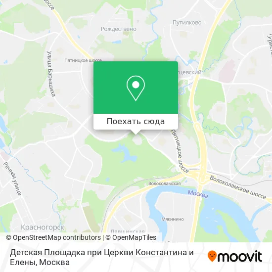 Карта Детская Площадка при Церкви Константина и Елены