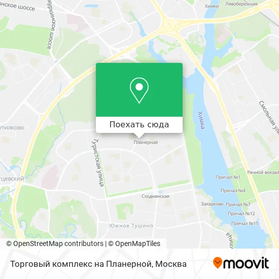 Карта Торговый комплекс на Планерной