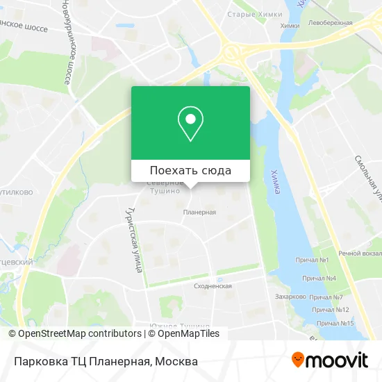 Карта Парковка ТЦ Планерная