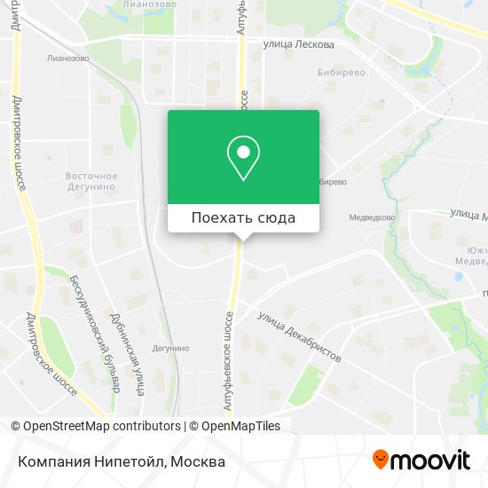 Карта Компания Нипетойл