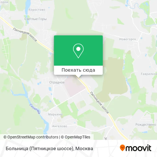 Карта Больница (Пятницкое шоссе)