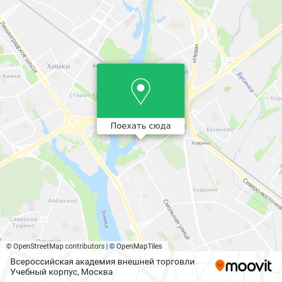 Карта Всероссийская академия внешней торговли Учебный корпус