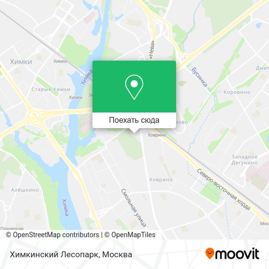 Карта Химкинский Лесопарк