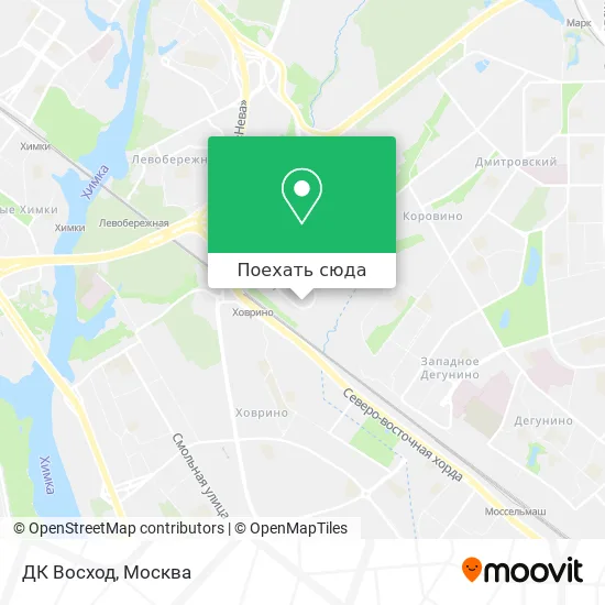 Карта ДК Восход