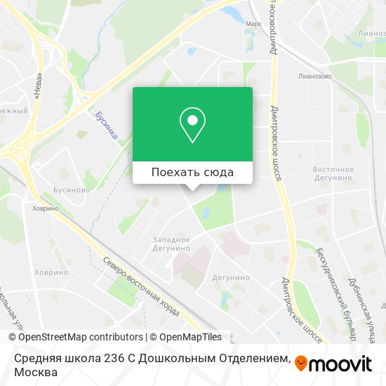 Карта Средняя школа 236 С Дошкольным Отделением