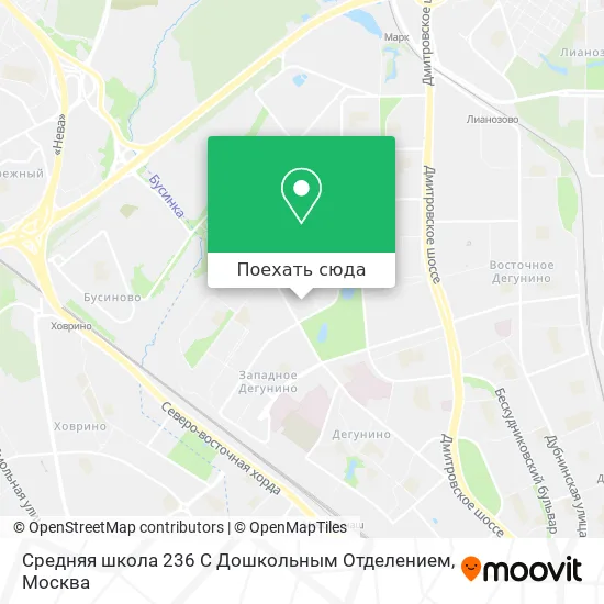 Карта Средняя школа 236 С Дошкольным Отделением