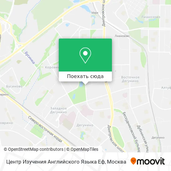 Карта Центр Изучения Английского Языка Еф
