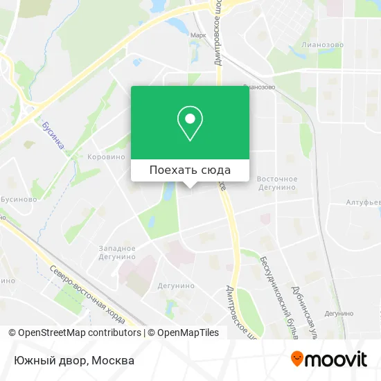 Карта Южный двор