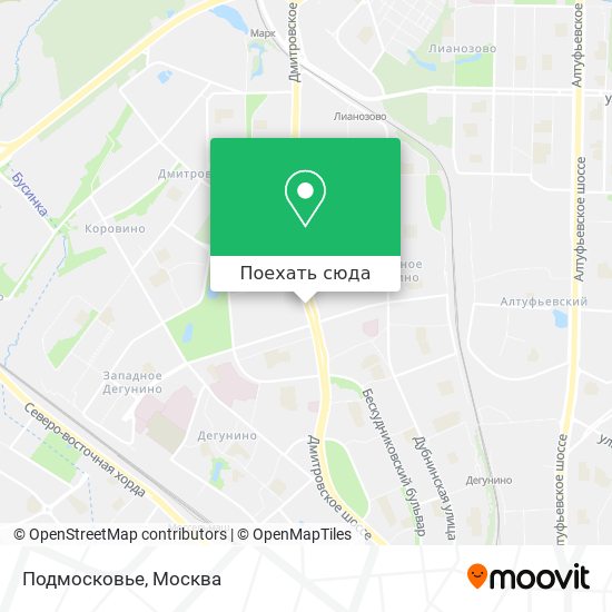 Карта Подмосковье