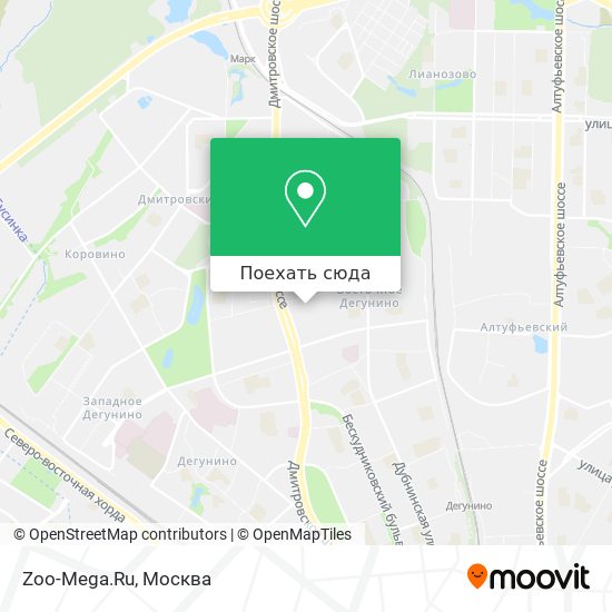 Карта Zoo-Mega.Ru