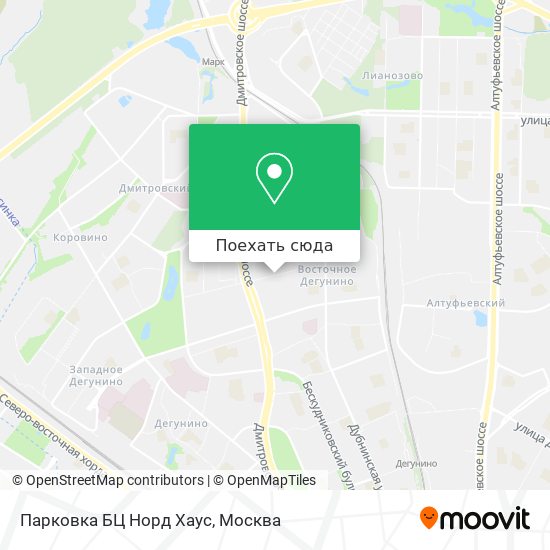 Карта Парковка БЦ Норд Хаус