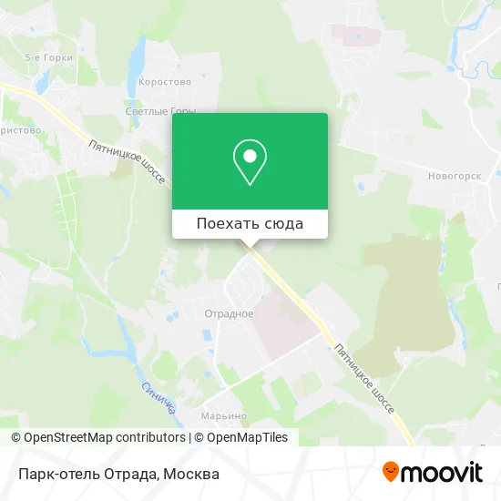 Карта Парк-отель Отрада