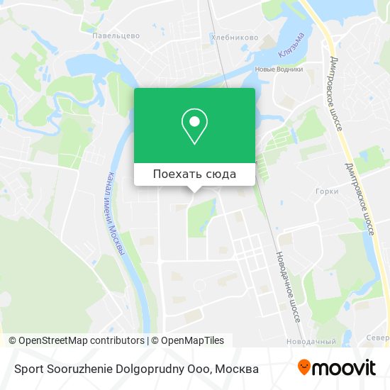 Карта Sport Sooruzhenie Dolgoprudny Ooo