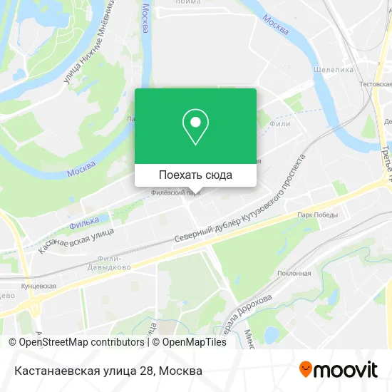 Карта Кастанаевская улица 28