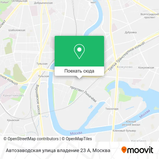 Карта Автозаводская улица владение 23 А