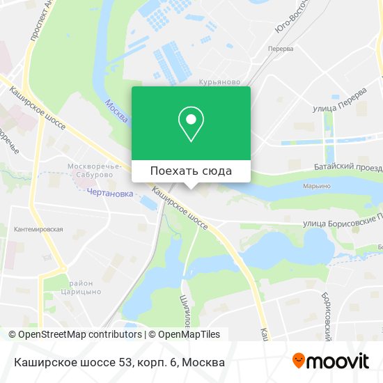 Карта Каширское шоссе 53, корп. 6