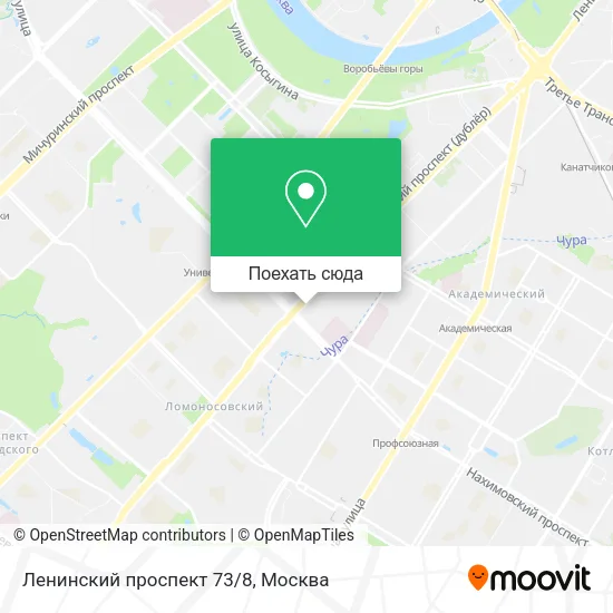 Карта Ленинский проспект 73/8