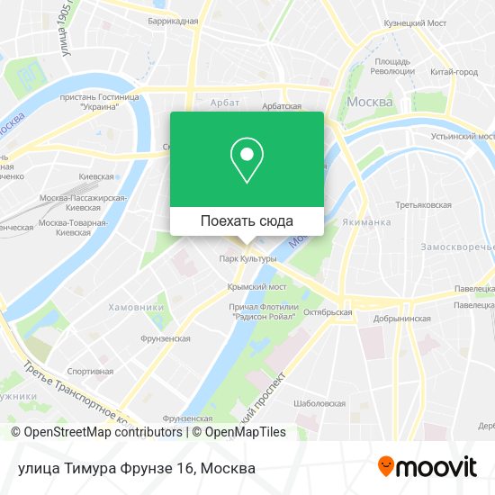 Карта улица Тимура Фрунзе 16