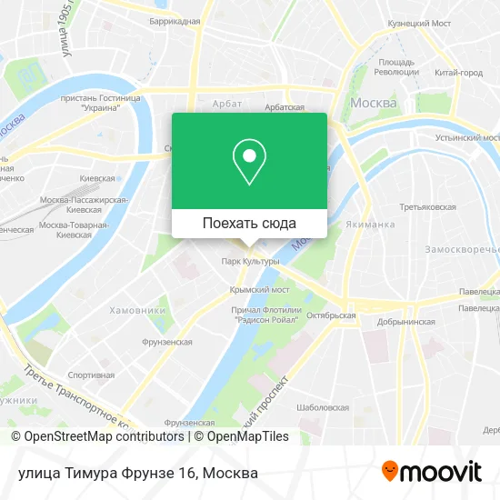Карта улица Тимура Фрунзе 16