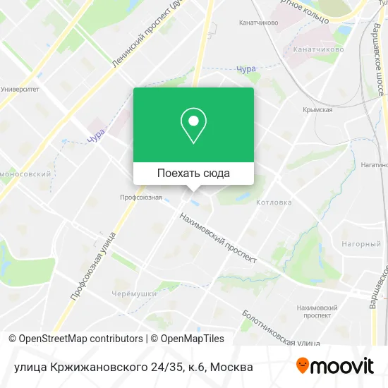 Карта улица Кржижановского 24 / 35, к.6