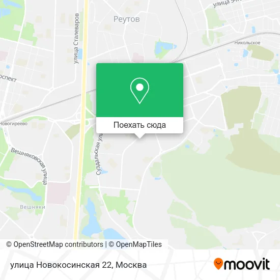 Карта улица Новокосинская 22