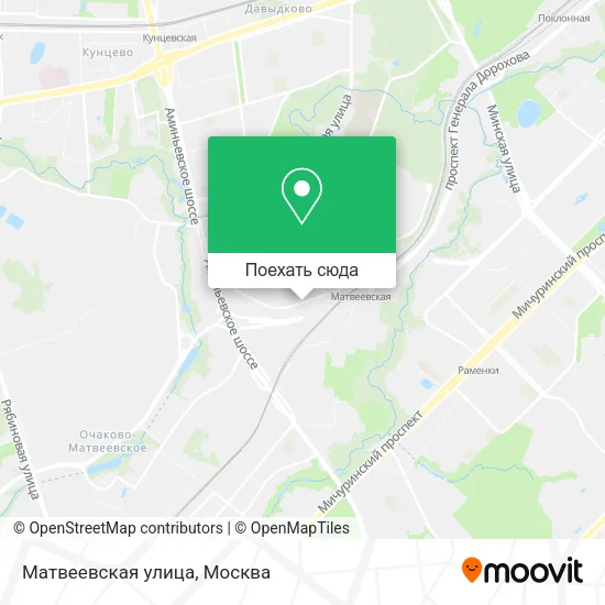 Карта Матвеевская улица