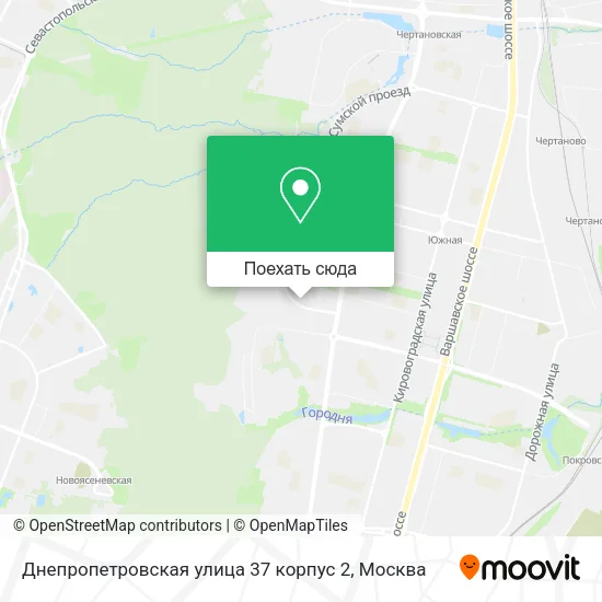 Карта Днепропетровская улица 37 корпус 2