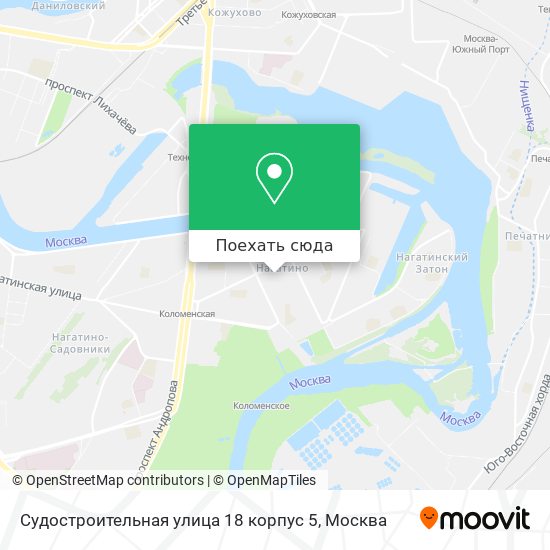 Карта Судостроительная улица 18 корпус 5