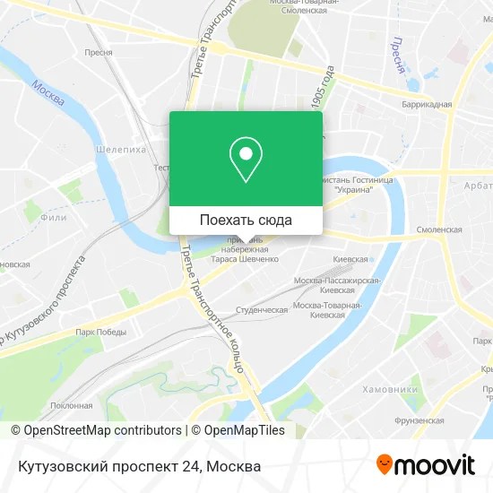 Карта Кутузовский проспект 24
