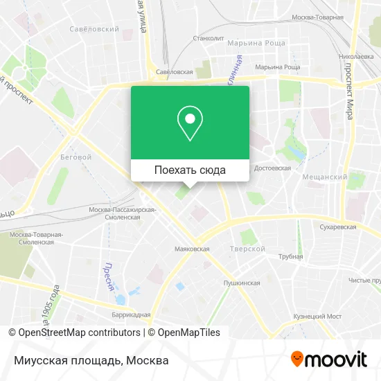 Карта Миусская площадь