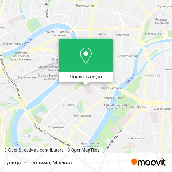 Карта улица Россолимо