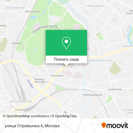 Карта улица Стромынка 6