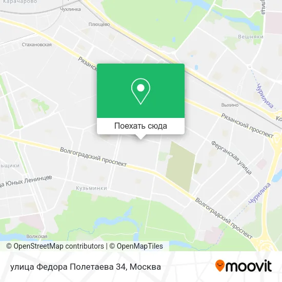 Карта улица Федора Полетаева 34