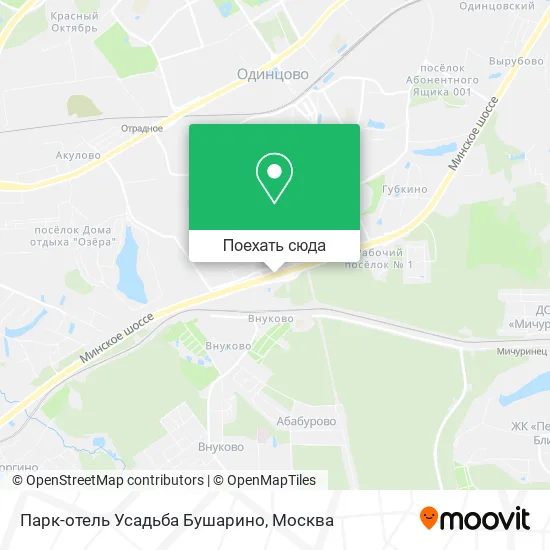 Карта Парк-отель Усадьба Бушарино