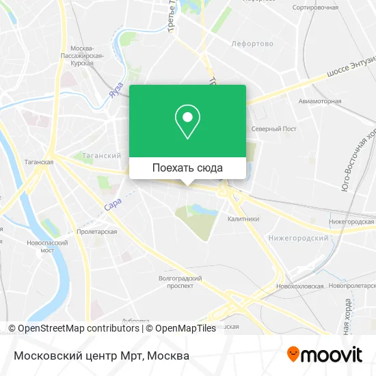Карта Московский центр Мрт