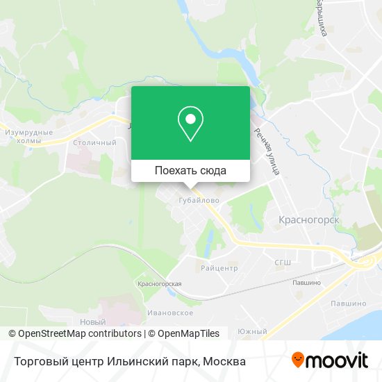 Карта Торговый центр Ильинский парк