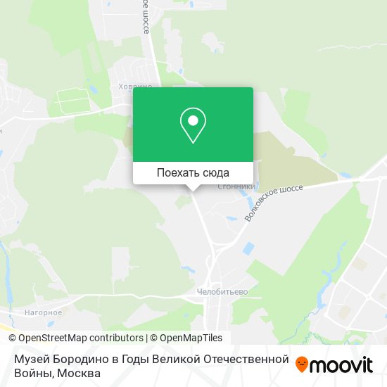 Карта Музей Бородино в Годы Великой Отечественной Войны
