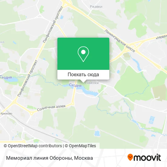 Карта Мемориал линия Обороны