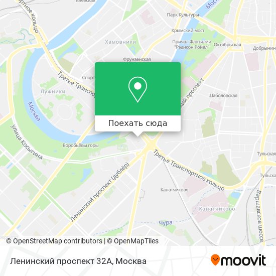 Карта Ленинский проспект 32А