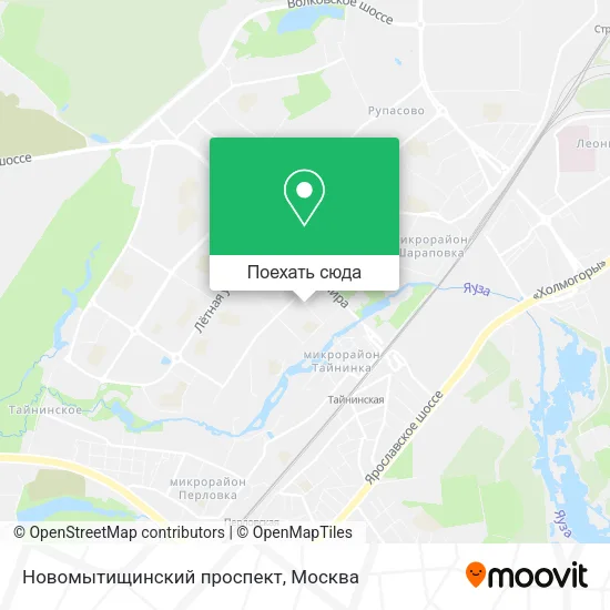 Карта Новомытищинский проспект