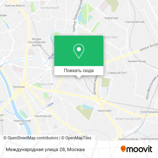 Карта Международная улица 28